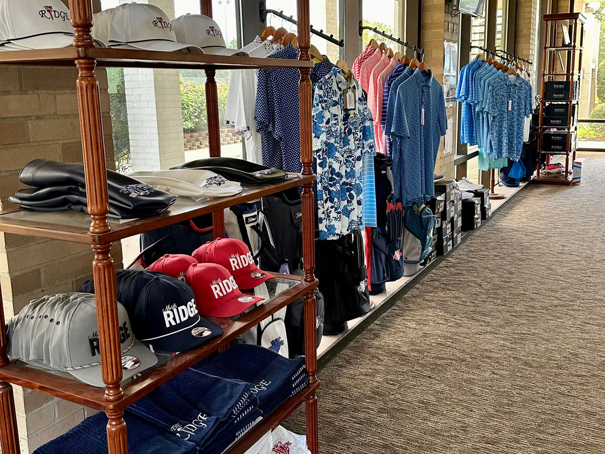 Northridge Country Club Golf Shop interior with merchandise display
